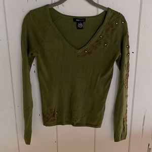 BCBGMAXAZRIA embroidered sweater